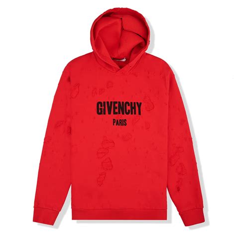 red givenchy paris hoodie|givenchy paris sleeveless hoodie.